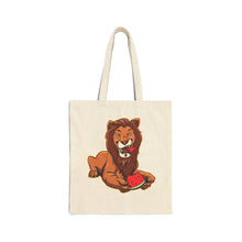 Load image into Gallery viewer, Lion Eating Watermelon Canvas Tote