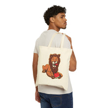 Load image into Gallery viewer, Lion Eating Watermelon Canvas Tote