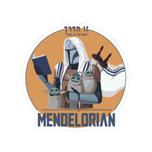 Load image into Gallery viewer, Mendelorian Jewish sci-fi parody design with Zo Haderech Hebrew text on a decal.