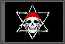 Load image into Gallery viewer, Jewish Pirate Flag, double-sided
