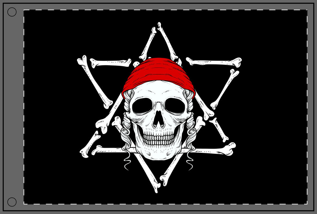 Jewish Pirate Flag, double-sided