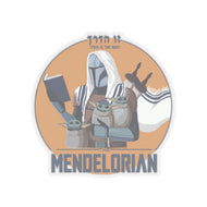 Mendelorian Jewish sci-fi parody design with Zo Haderech Hebrew text on a decal.