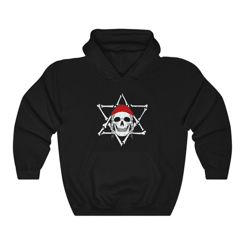 Jewish Pirate Hoodie - logo in white - Maccabee Apparel