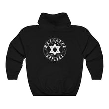 Load image into Gallery viewer, Jewish Pirate Hoodie - logo in white - Maccabee Apparel
